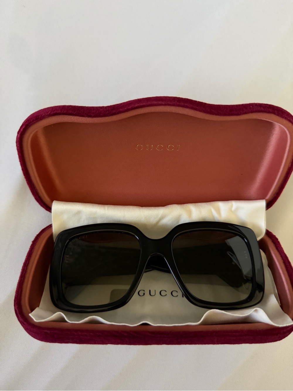 Gucci Black Oversized Square Sunglasses